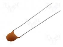 Capacitor Ceramic - Capacitor  ceramic, 8.2pF, 500V, 10%, THT, 5mm