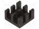 ICKBGA10X10 - Heatsink  extruded, black, L 10mm, W 10mm, H 6mm, aluminium