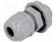  - Cable gland, PG7, IP68, Mat  polyamide, dark grey, UL94V-2