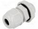 Cable gland, PG7, IP68, Mat  polyamide, light grey, UL94V-2