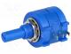 POT2218P-50K - Potentiometer  shaft, multiturn, 50k, 2W, 5%, 6.35mm, linear