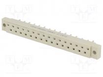 FL31L - Socket, DIN 41617, female, PIN 31, for cable, straight, 4A, 250V