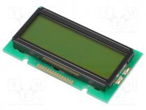 RC1202A-YHY-ESX - Display  LCD, alphanumeric, STN Positive, 12x2, green, LED, PIN 15