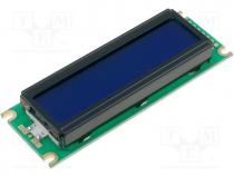 RC1602D-BIY-ESX - Display  LCD, alphanumeric, STN Negative, 16x2, blue, LED, PIN 14