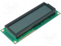 Display  LCD, alphanumeric, STN Positive, 16x2, gray, LED, PIN 16