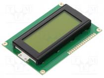 RC1604A-YHY-ESX - Display LCD, alphanumeric, STN Positive, 16x4, green, LED, PIN 16