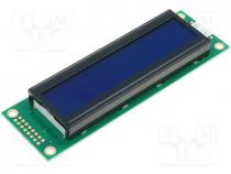 RC2002A-BIG-ESV - Display  LCD, alphanumeric, STN Negative, 20x2, blue, LED, PIN 16