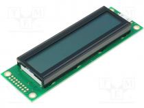 RC2002A-GHG-ESV - Display  LCD, alphanumeric, STN Positive, 20x2, gray, LED, PIN 16