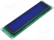 Displays - Display  LCD, alphanumeric, STN Positive, 40x4, blue, LED, PIN 16