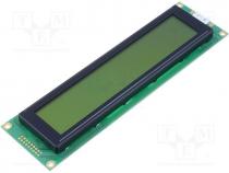 Display  LCD, alphanumeric, STN Positive, 40x4, green, LED, PIN 16