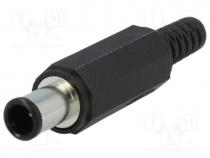 Βύσμα τροφοδοσίας - Plug, DC supply, male, 6,5/4,3/1,4mm, 6.5mm, 4.3mm, for cable, 2A
