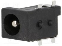 1613-15 - Socket, DC supply, male, 5,5/2,5mm, 5.5mm, 2.5mm, on PCBs, SMT, 3.5A