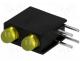 L-7104MD/2YD - LED, in housing, No.of diodes 2, 3mm, THT, yellow, 8-15mcd, 40