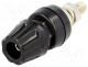  - Socket, 4mm banana, 50A, 60VDC, black, Mounting  screwed, 57mm