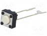 B3F-6000 - Microswitch, 1-position, SPST-NO, 0.05A/24VDC, THT, 0.98N, 6x6mm
