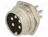 MIC335 - Socket, microphone, male, PIN 5, for panel mounting