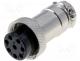 MIC328 - Plug, microphone, female, PIN 8, for cable, straight