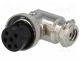 MIC356 - Plug, microphone, female, PIN 6, for cable, angled 90