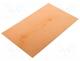 Cooper PCB - Laminate, FR4, 0.6mm, L 160mm, W 100mm, Coating  copper