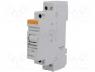 Relay  installation, monostable, SPST-NO, Ucoil 230VAC, 20A, IP20