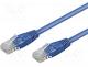 U/UTP6-CCA-010BL - Patch cord, U/UTP, 6, stranded, CCA, PVC, blue, 1m