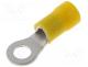 Ring terminal, M5, Ø 5.3mm, 4....6mm2, crimped, for cable, insulated