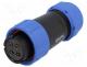 Waterproof connector - Plug, female, SP21, PIN 4, IP68, 7÷12mm, soldering, for cable, 500V