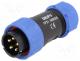 Waterproof connector - Plug, male, SP21, PIN 5, IP68, 7÷12mm, soldering, for cable, 500V