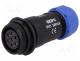 Waterproof connector - Plug, female, SP21, PIN 7, IP68, 7÷12mm, soldering, for cable, 500V