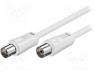 RF Cable - Cable, 75, 1.5m, coaxial 9.5mm socket, coaxial 9.5mm plug, white