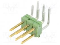 AMP-0-825457-3 - Socket, pin strips, AMPMODU, male, PIN 6, straight, 2.54mm, THT, 2x3