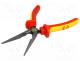 CK-39076-200 - Pliers, insulated, straight, half-rounded nose, elongated, 200mm