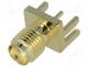 Connector SMA - Socket, SMA, female, card edge, SMT, gold plated