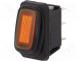 R13238B801Y - ROCKER, SPST, Positions  2, OFF-ON, 16A/12VDC, orange, IP65, 50m