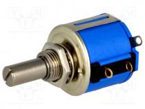 3540S-1-102L - Potentiometer  shaft, multiturn, 1k, 2W, 5%, 6.35mm, linear, IP40