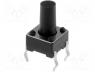 TACT-69K-F - Microswitch, 1-position, SPST-NO, 0.05A/12VDC, THT, 1N, 6x6mm
