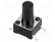 Tact Switch - Microswitch, 1-position, SPST-NO, 0.05A/12VDC, SMT, 1.6N, 6x6mm