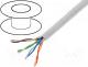  Utp - Wire, U/UTP, 5e, stranded, CCA, 4x2x26AWG, PVC, grey, 100m