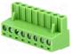 Pluggable terminal block, Colour  green, Mat  PA66, Locking  latch