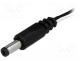   - Cable, wires, DC 4,8/1,7 plug, straight, 0.5mm2, black, 1.5m