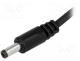 DC.CAB.1410.0150 - Cable, wires, DC 4,8/1,7 plug, straight, 1mm2, black, 1.5m