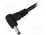 DC.CAB.1811.0150 - Cable, wires, DC 5,5/1,7 plug, angled, 1mm2, black, 1.5m, -20÷70C