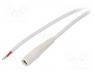 DC.CAB.2110.0150 - Cable, wires, DC 5,5/2,1 socket, straight, 1mm2, white, 1.5m