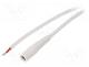 DC.CAB.2110.0150 - Cable, wires, DC 5,5/2,1 socket, straight, 1mm2, white, 1.5m