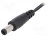   - Cable, wires, DC 5,5/2,1 plug, straight, 0.5mm2, black, 0.25m