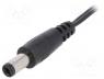 DC.CAB.2200.0150E - Cable, wires, DC 5,5/2,1 plug, straight, 0.5mm2, black, 1.5m