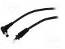 DC.CAB.2211.0150 - Cable, wires, DC 5,5/2,1 plug, angled, 1mm2, black, 1.5m, -20÷70°C