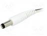 DC.CAB.2300.0300 - Cable, wires, DC 5,5/2,1 plug, straight, 0.5mm2, white, 3m