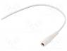 Cable, wires, DC 5,5/2,5 socket, straight, 0.5mm2, white, 0.2m