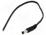 DC.CAB.2600.0020 - Cable, wires, DC 5,5/2,5 plug, straight, 0.5mm2, black, 0.2m